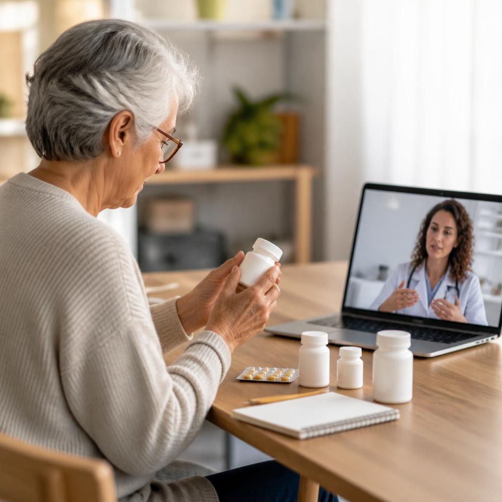 Como organizar uma lista de medicamentos para a teleconsulta?