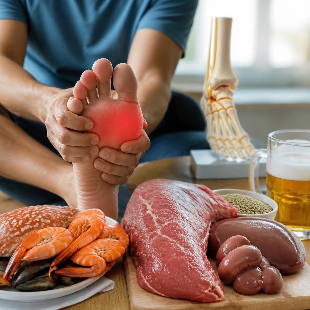 Ácido úrico elevado: o que esse resultado diz sobre a alimentação?