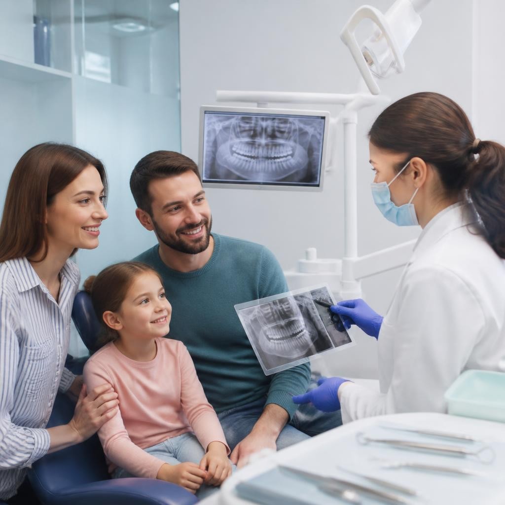Quais exames e consultas o plano odontológico familiar costuma cobrir?